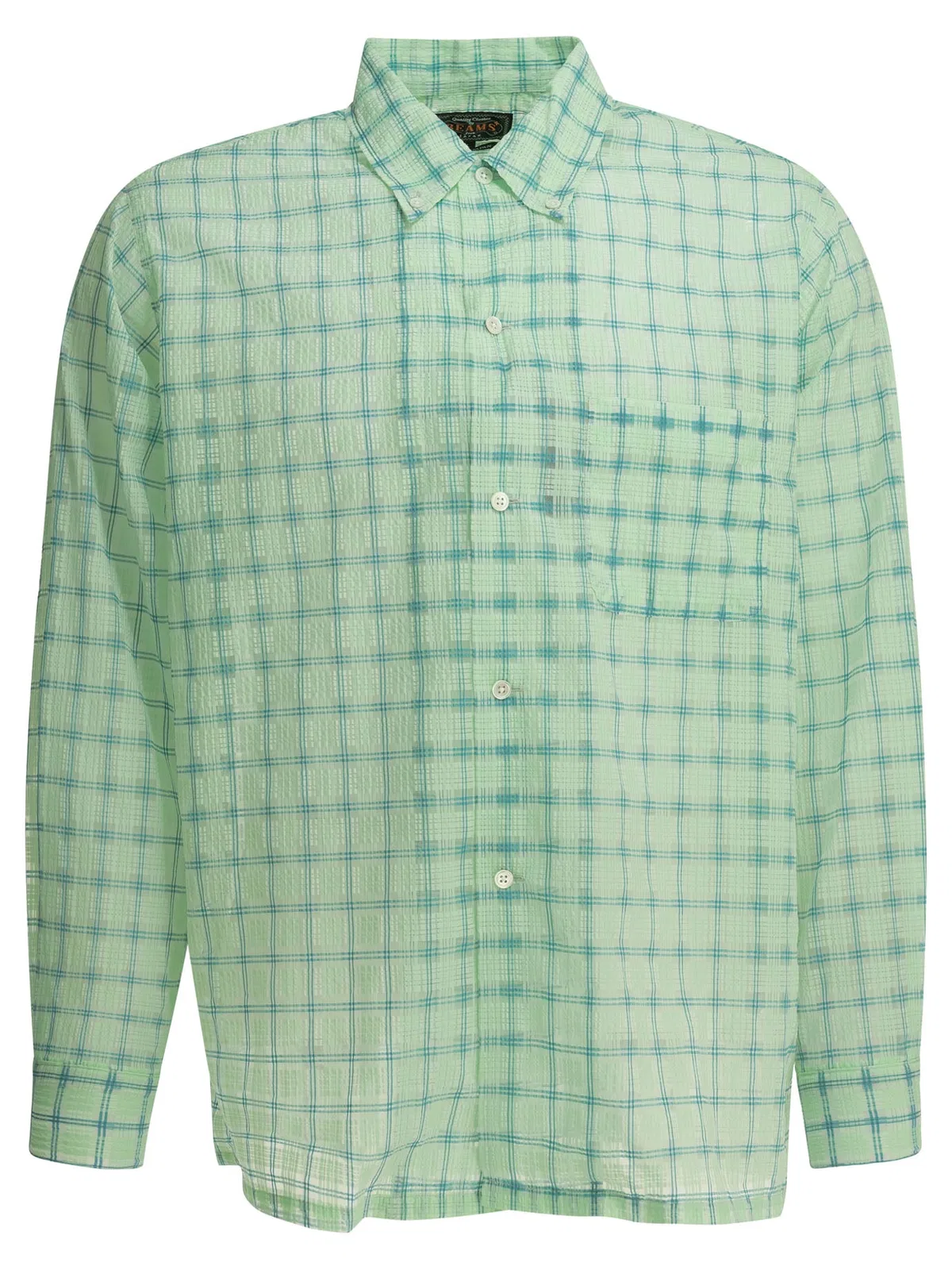 Beams Plus Open Db Nylon Airy Plaid Green Nylon Cas