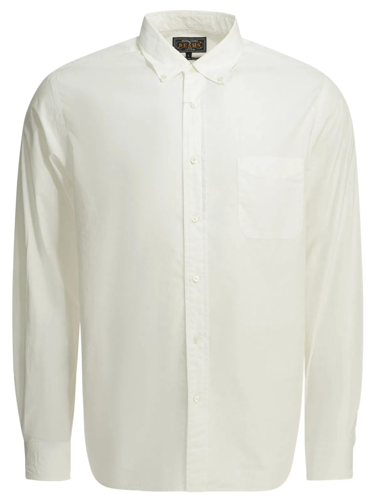 Beams Plus B.d. Color Broad White Cotton Casual Shi