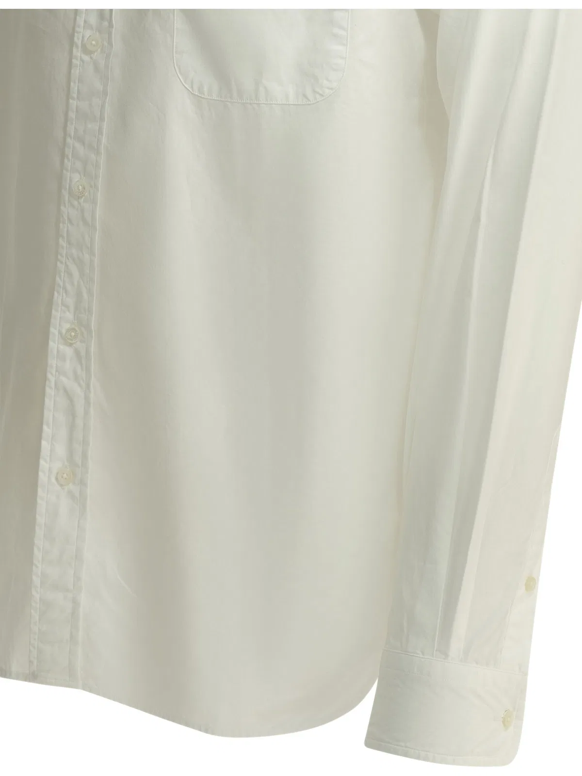 Beams Plus B.d. Color Broad White Cotton Casual Shi