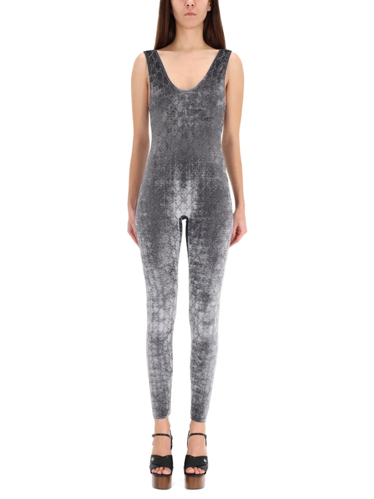 Gucci Jumpsuit With "Gg" Embroidery