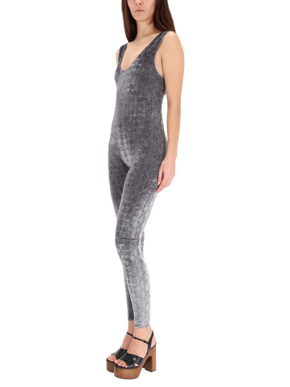 Gucci Jumpsuit With "Gg" Embroidery