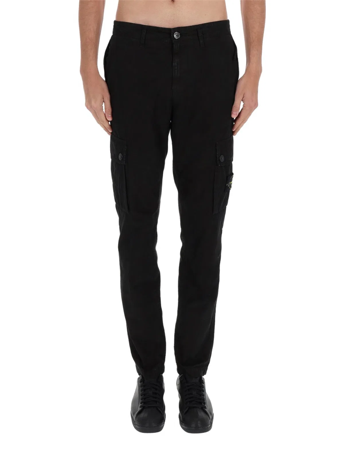 Stone Island Cargo Pants With Logo Patch