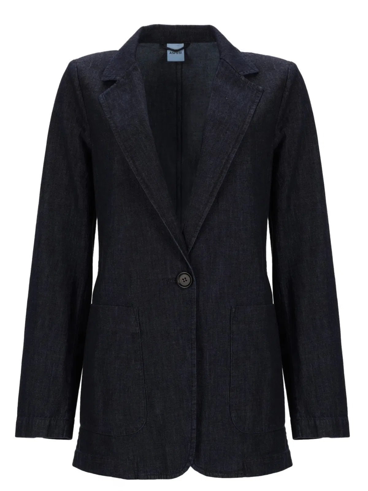 Aspesi Single-Breasted Denim Jacket