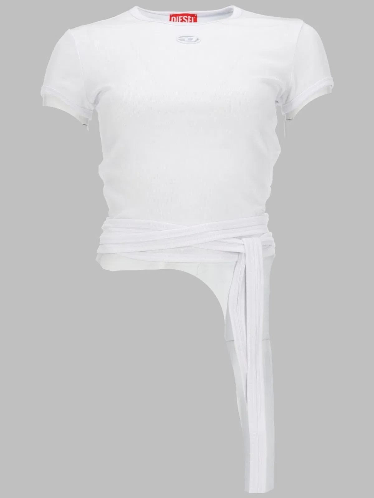 Diesel T-Shirt A Costine Con Lacci