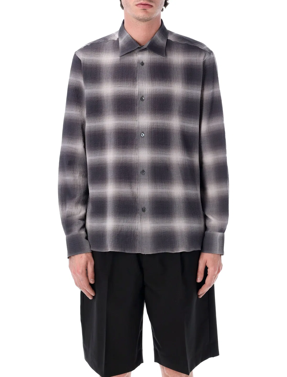 Berner Kühl Checked Seersucker Volume Shirt
