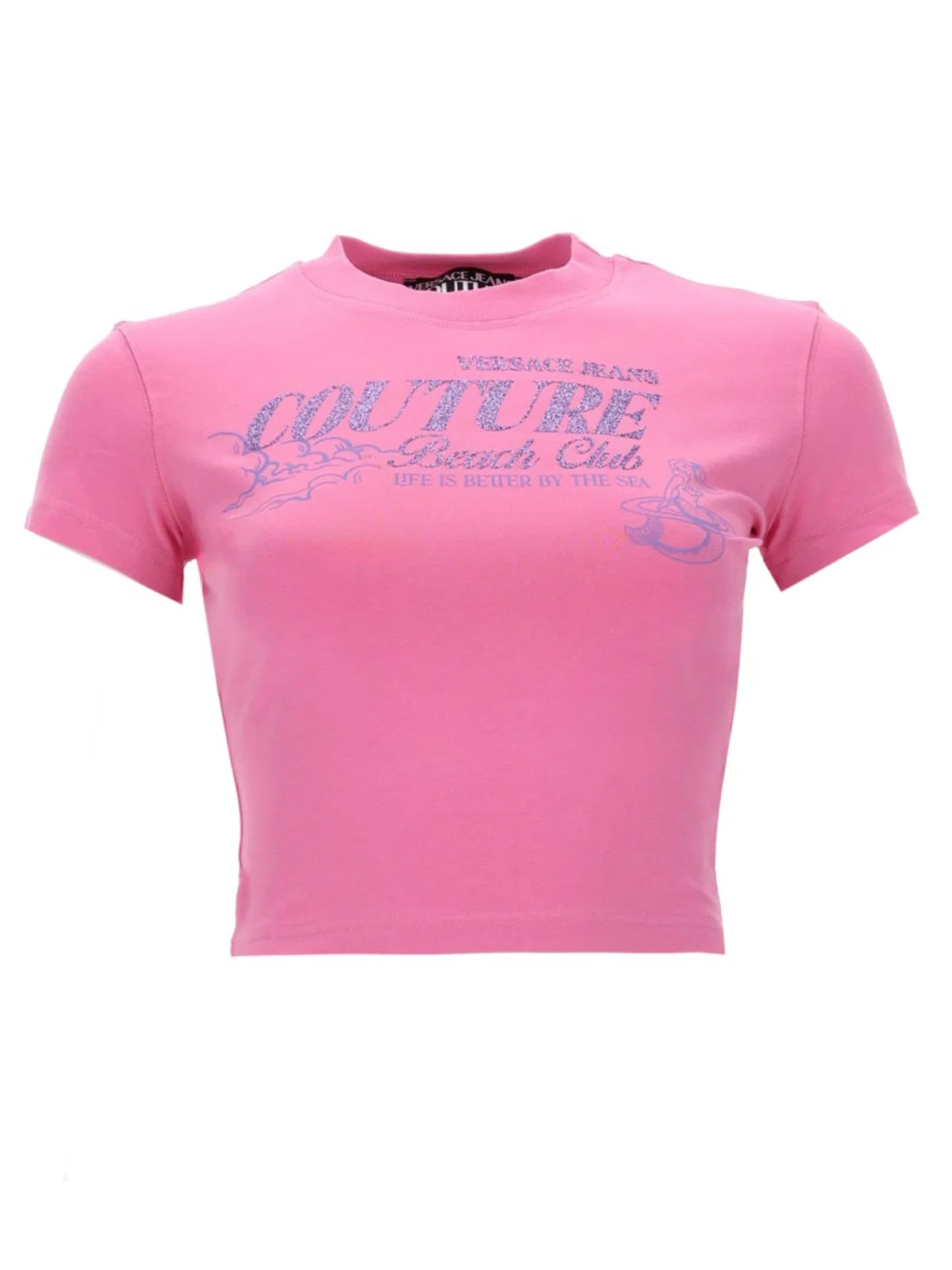 Versace Jeans Couture T-Shirt Con Logo Glitterato