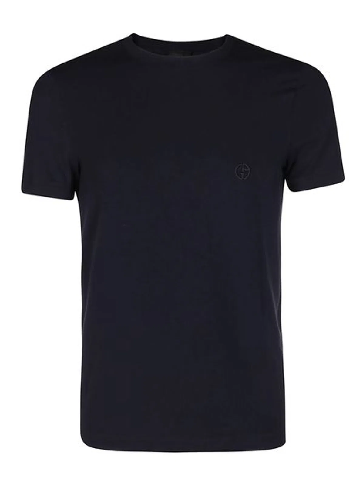 Giorgio Armani Embroidered Cotton Crewneck T Shirt
