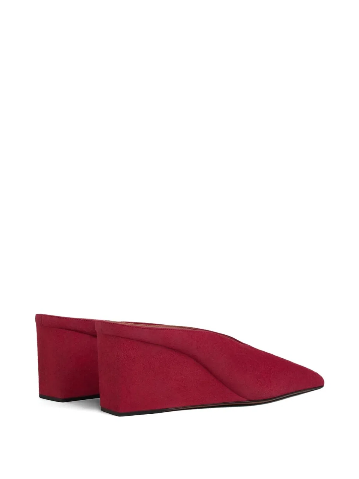 Alaïa Alaia Raspberry Suede Mule With Wedge