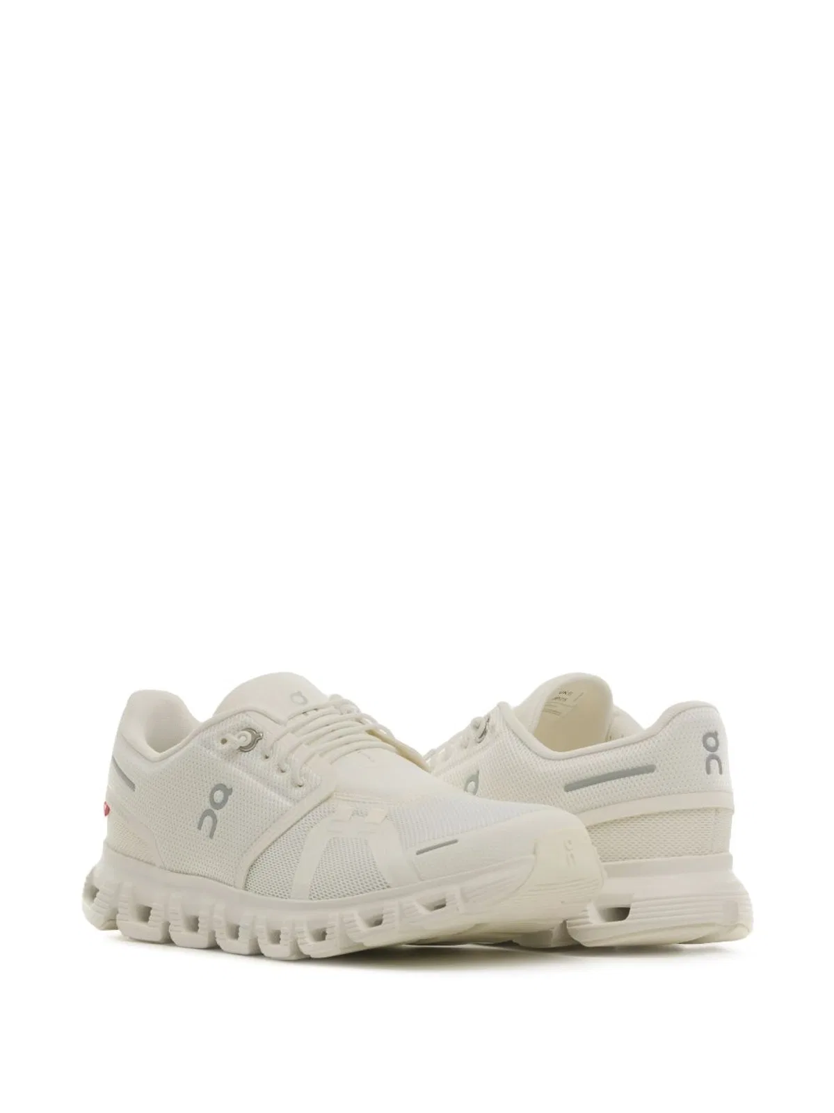On Running White Mesh Cloud 6 Sneakers