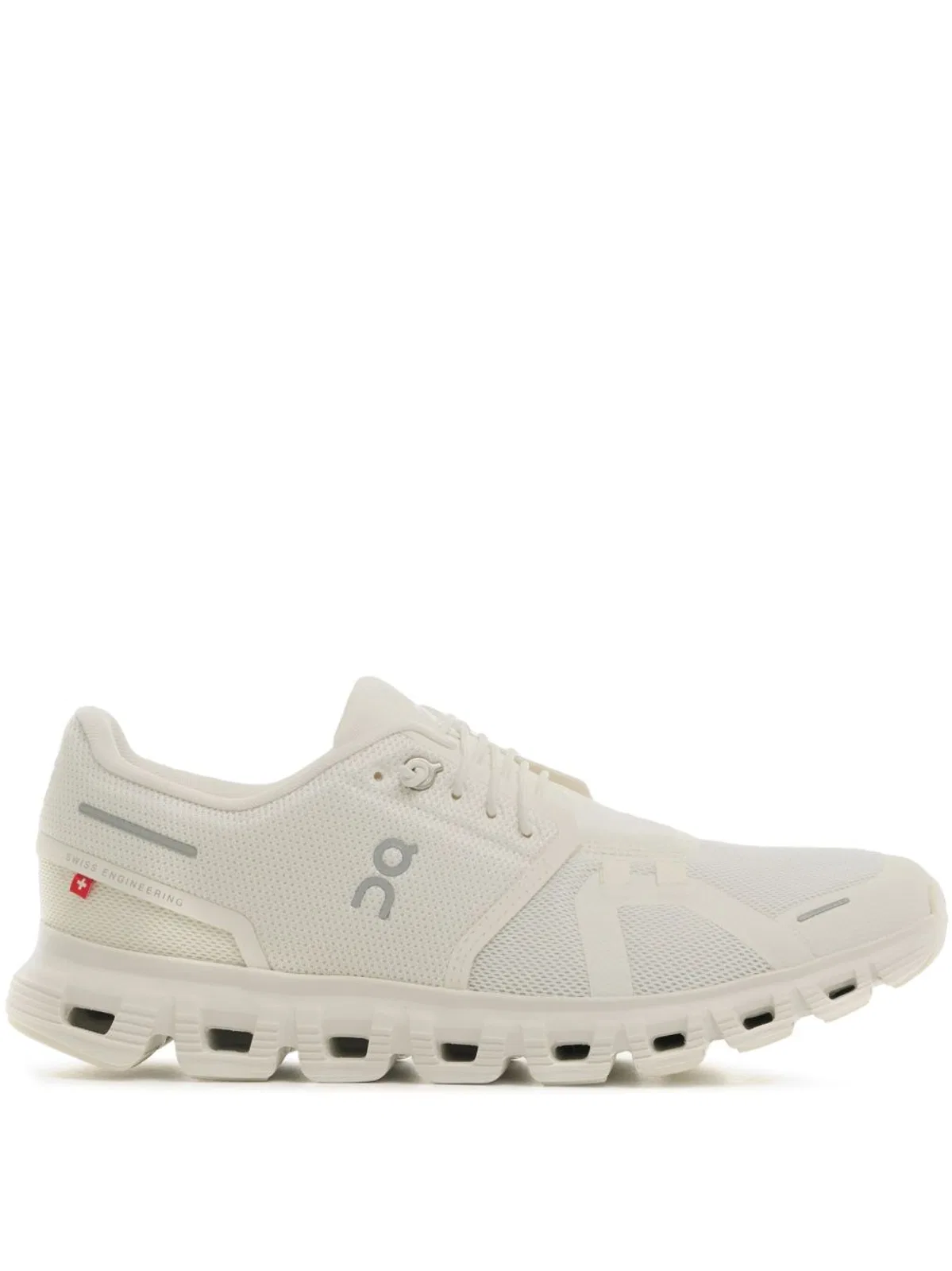 On Running White Mesh Cloud 6 Sneakers
