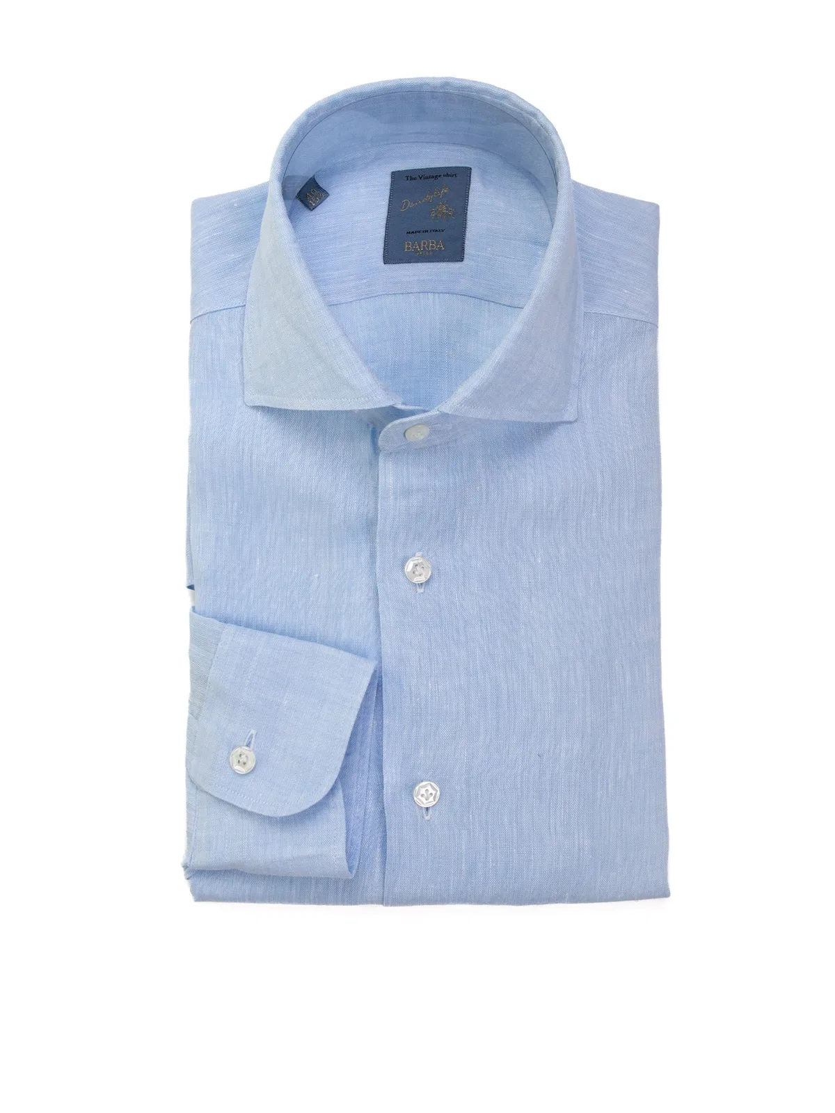 Barba Napoli Light Blue Long-Sleeved Shirt