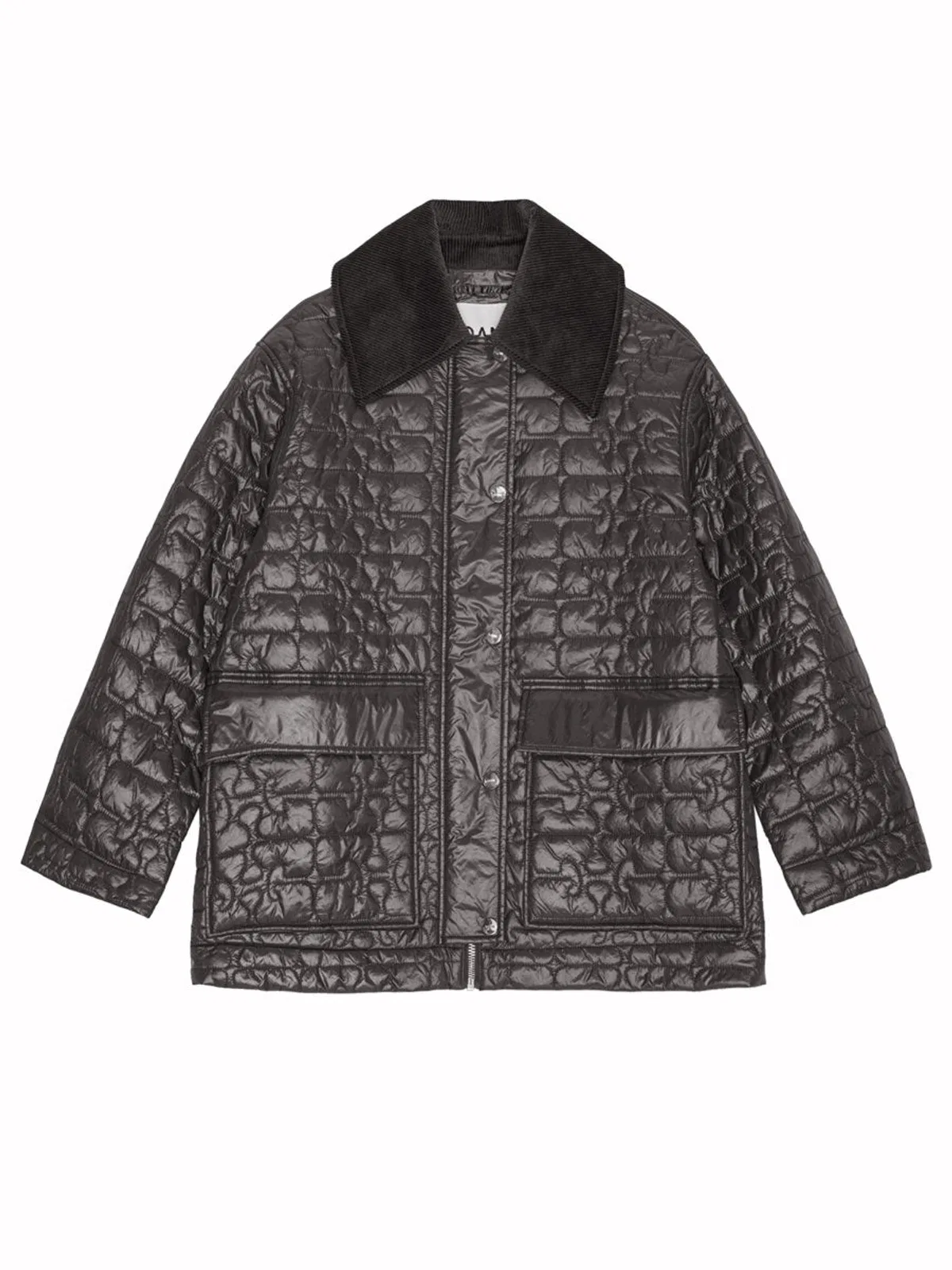 Ganni Quilted Midi Jacket