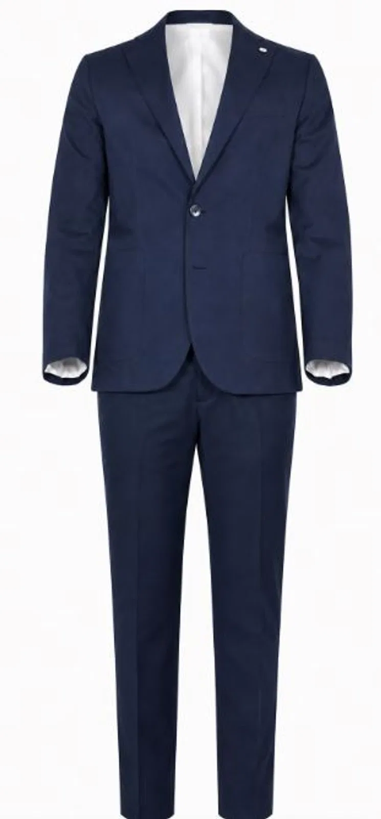Manuel RITZ Navy Blue Notched Lapels Dresses