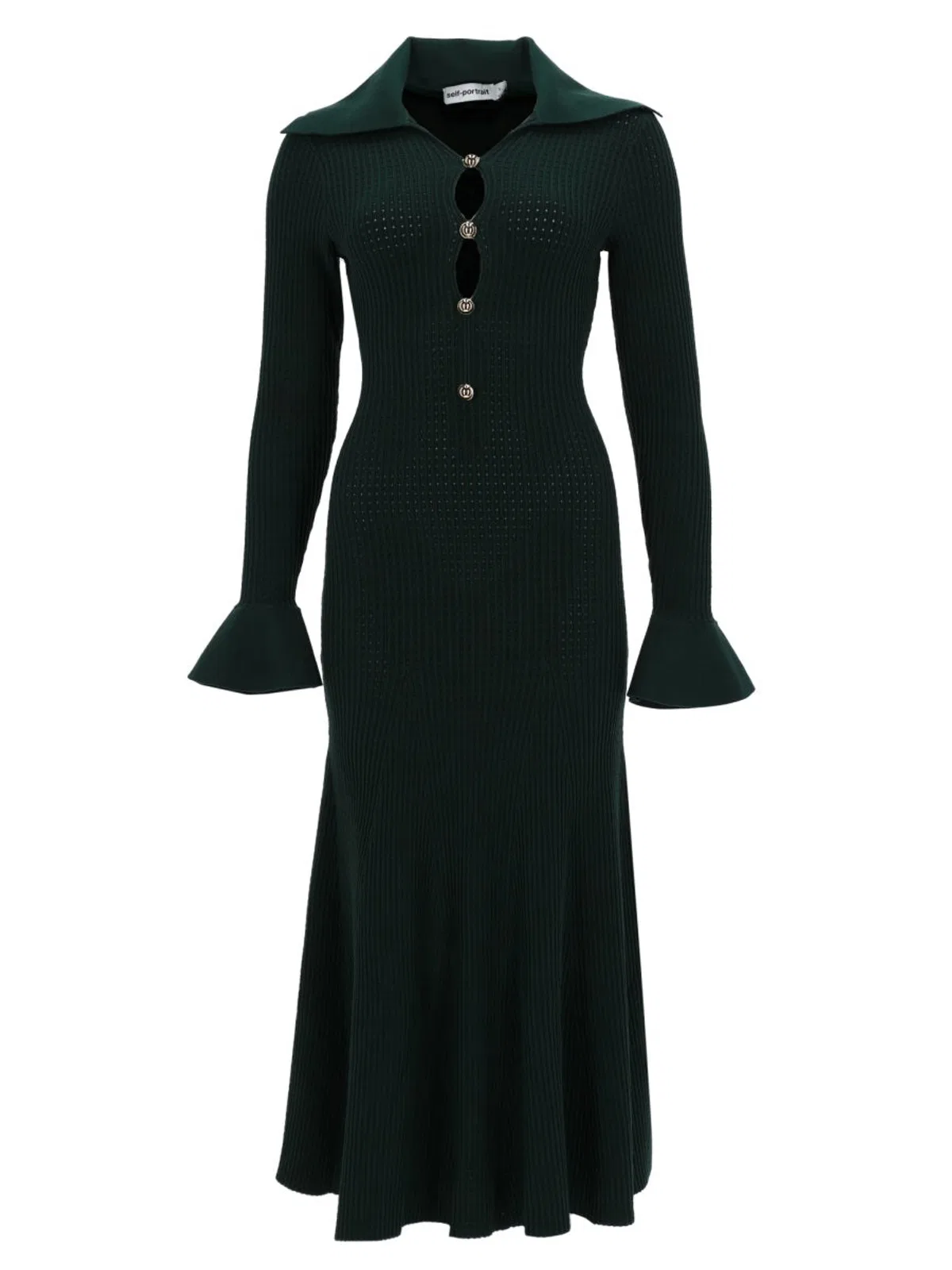 Self-Portrait Midi Dress With Cut-Out