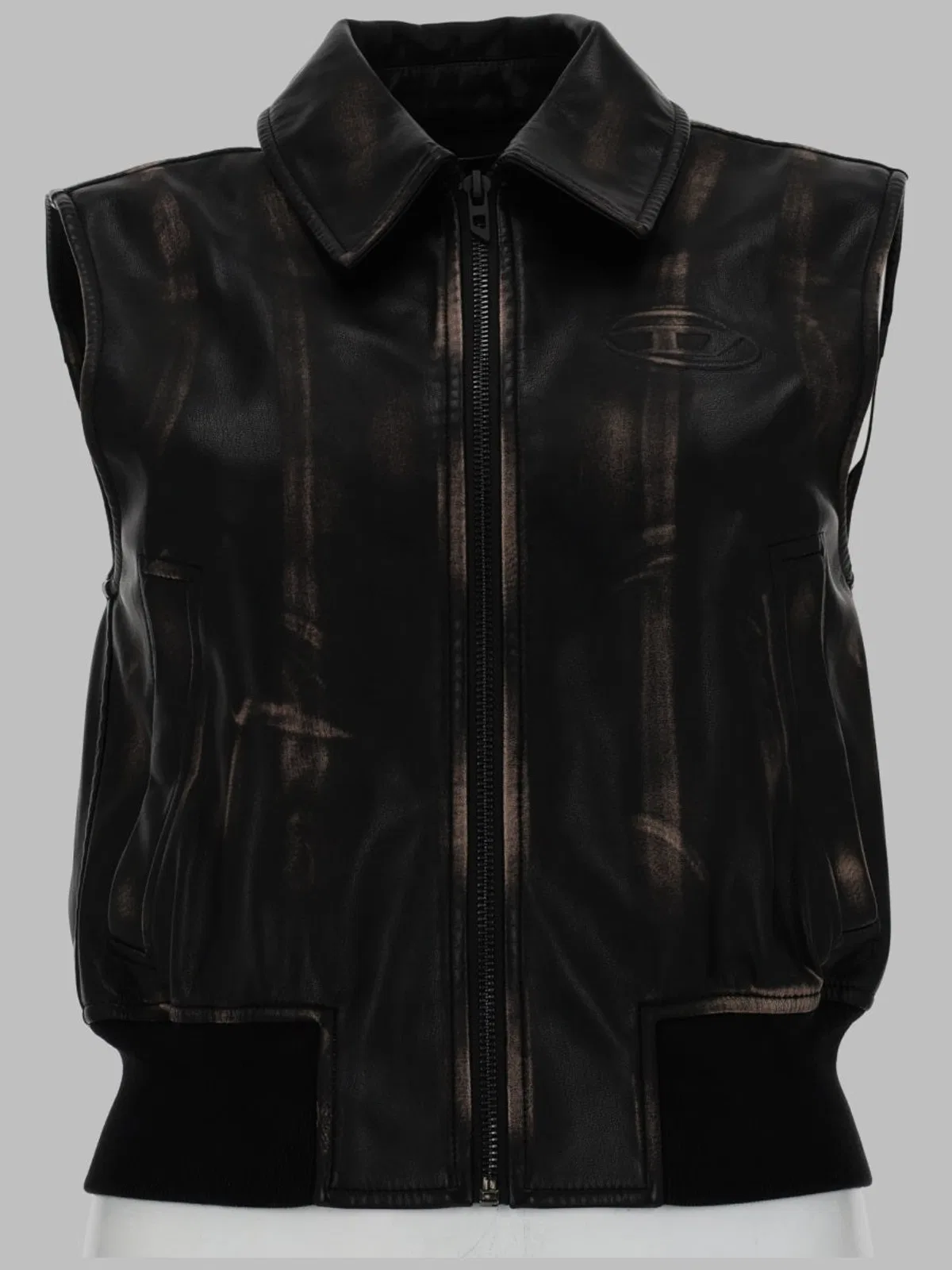 Diesel Gilet Bomber Con Effetto Distressed