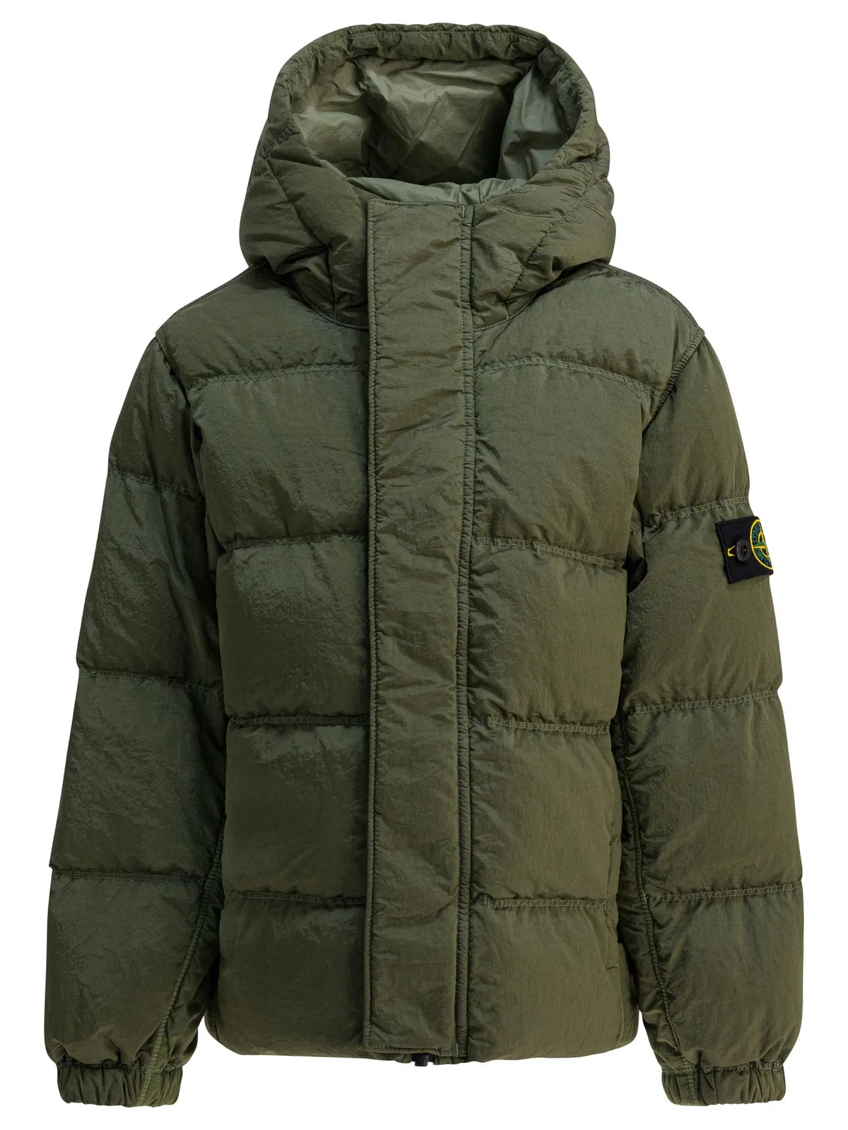 Stone Island Kids Green Polyamide Coat