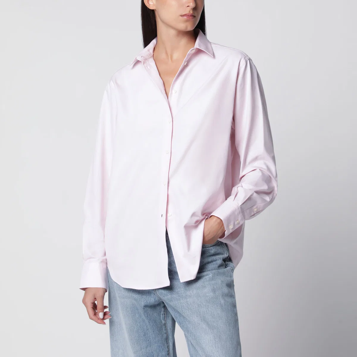 Róhe Pink Cotton Button-Down Shirt