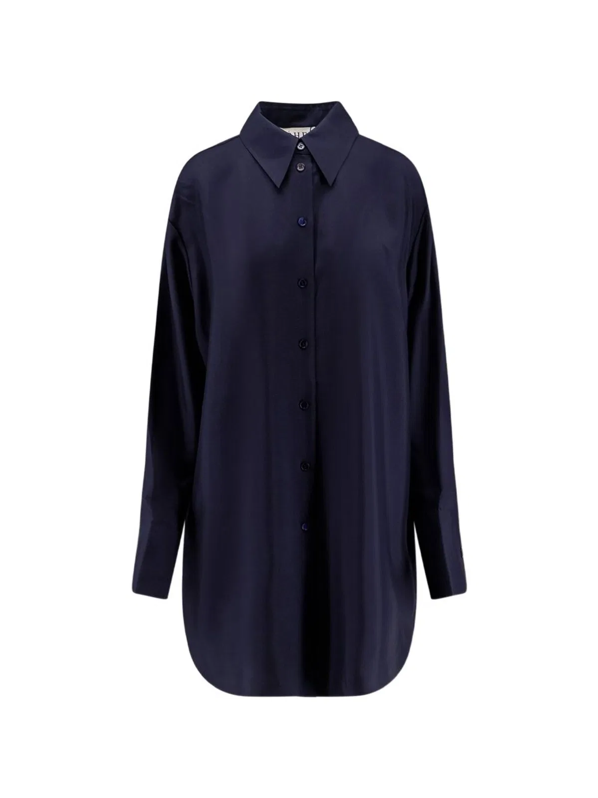 Róhe Navy Silk Shirt