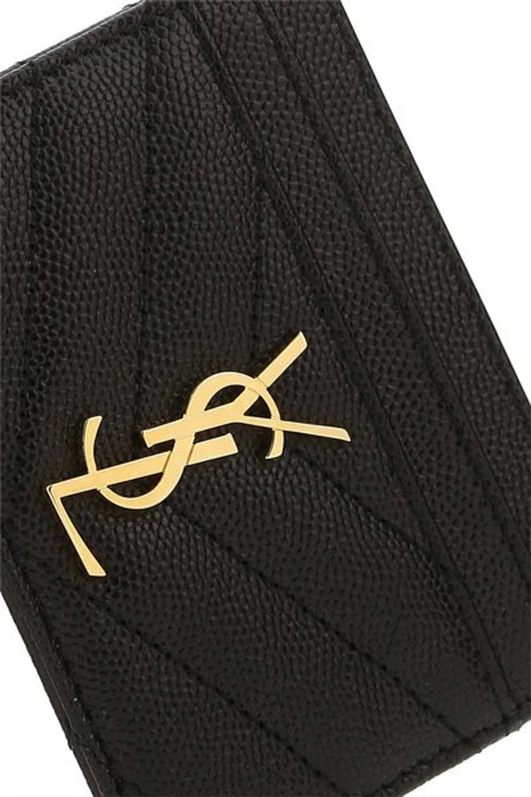 Saint Laurent Cassandre Matelassu00c9 Card Case In Gra