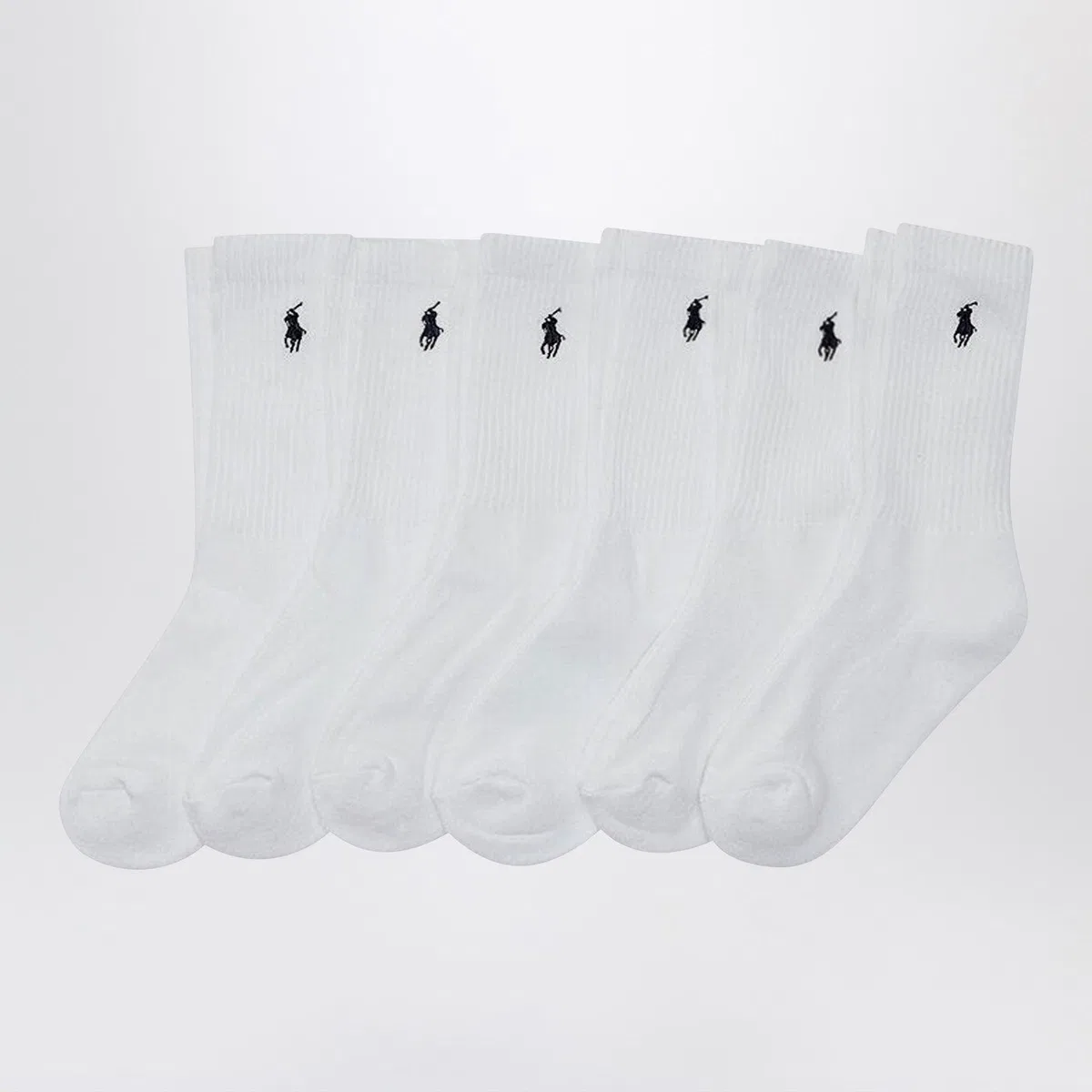 Polo Ralph Lauren Set Of Three White Socks With Logo