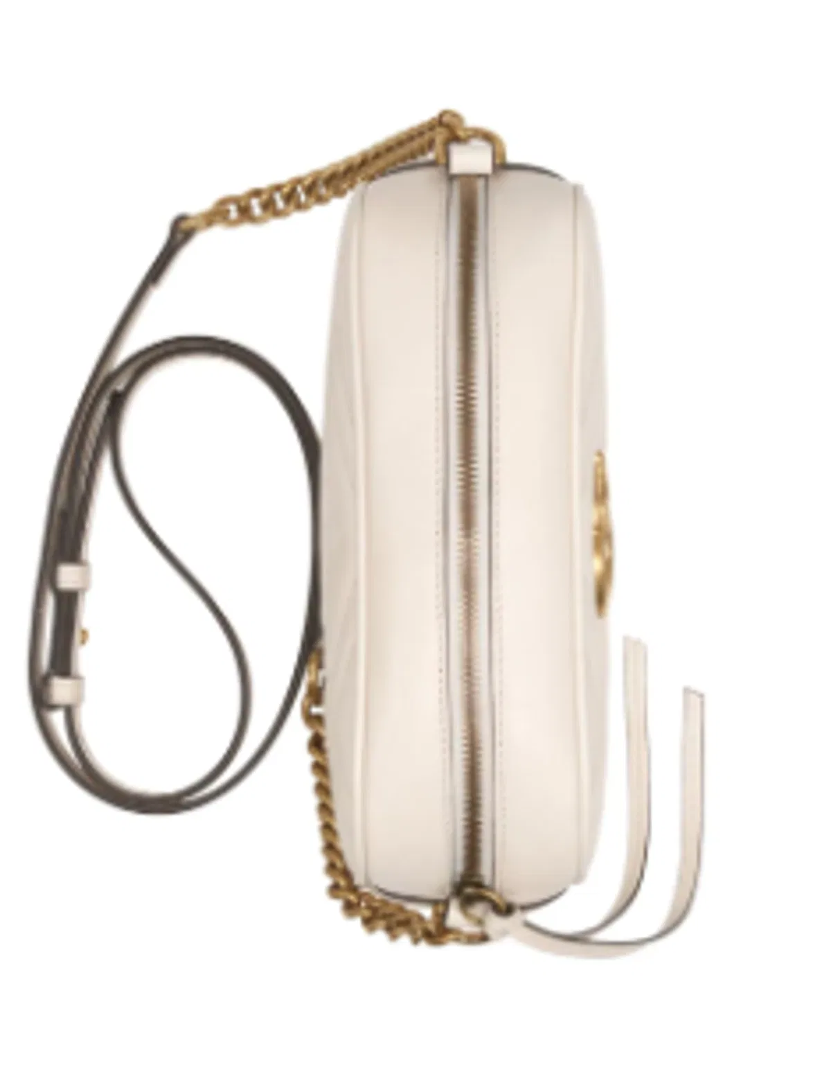 Gucci Ivory Leather Small Marmont Crossbody Ba