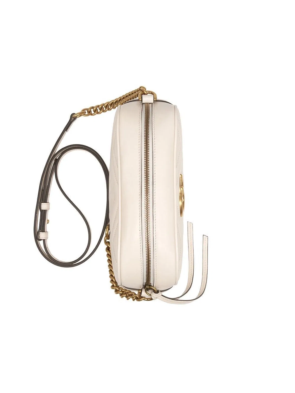 Gucci Ivory Leather Small Marmont Crossbody Ba