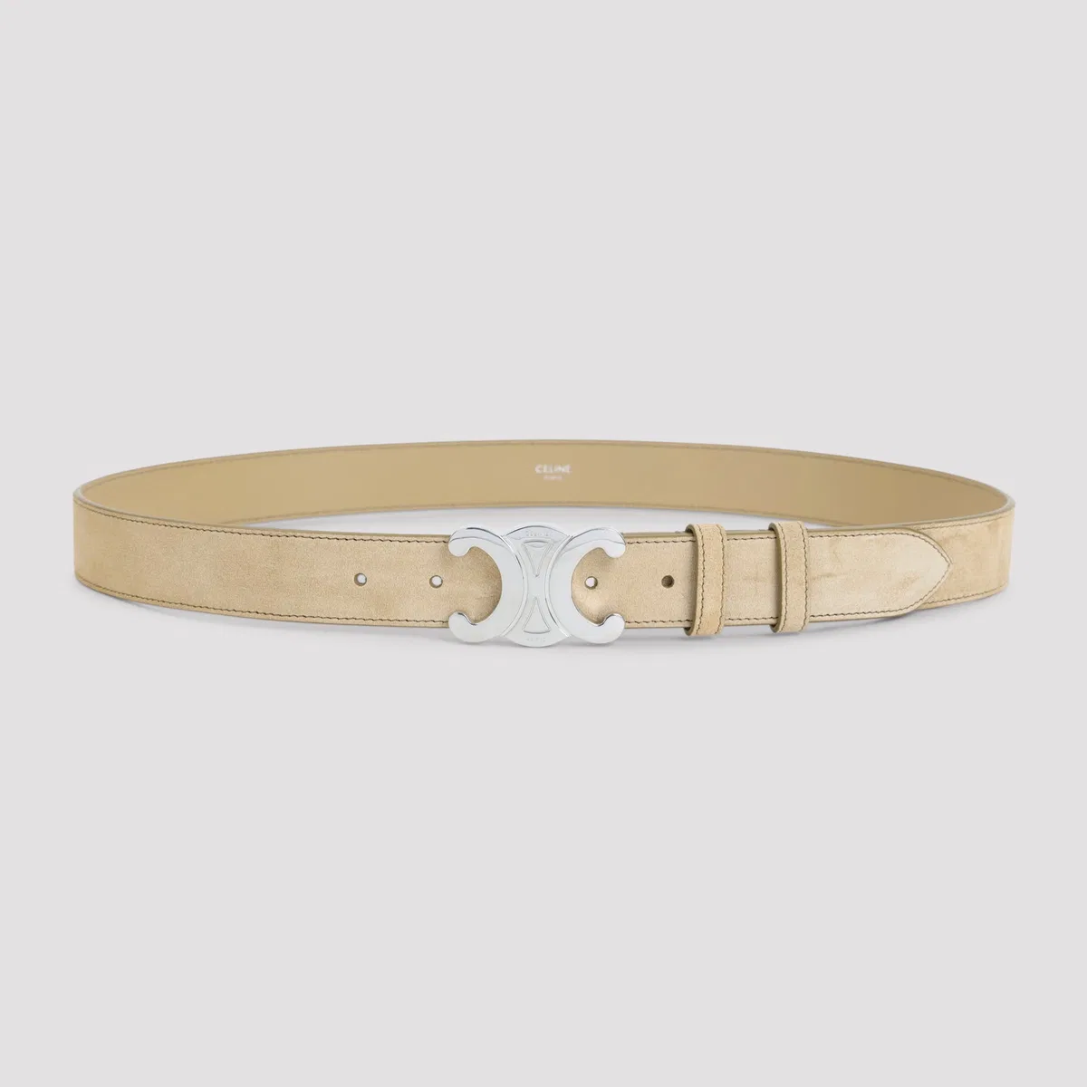 Celine Stone Beige Suede Belt