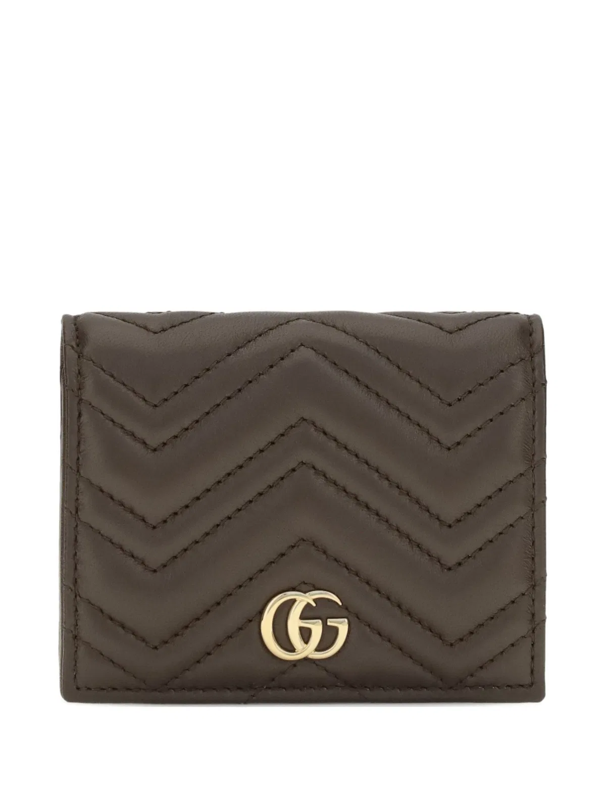 Gucci Small Gg Marmont Chevron-Quilted Wallet