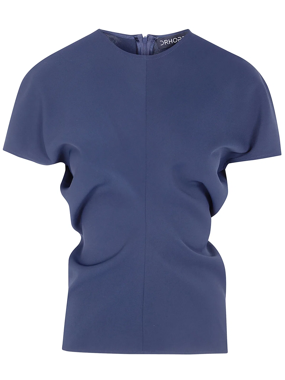 Drhope Bias Cut Crew Neck Top