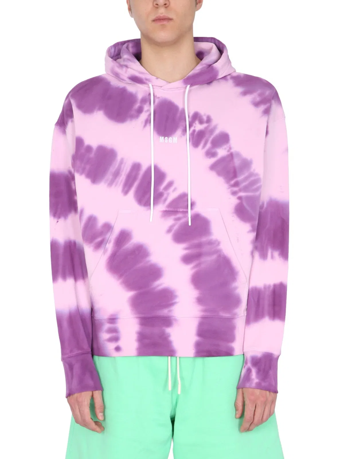 MSGM Printed Sweatshirt With Micro Logo