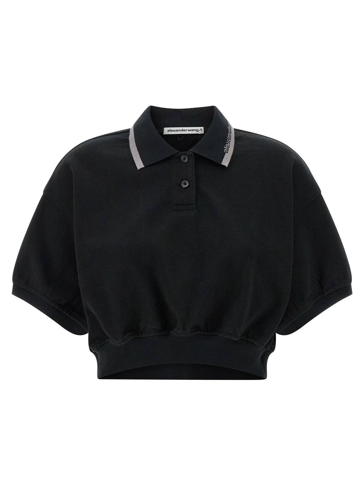 T by Alexander Wang Intarsia Collar Polo Shirt