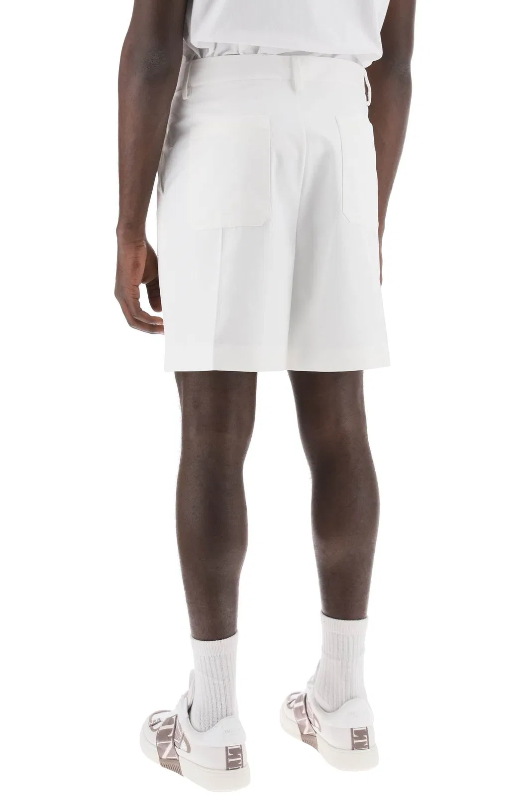 Valentino Garavani White Wool Blend Bermuda Shorts