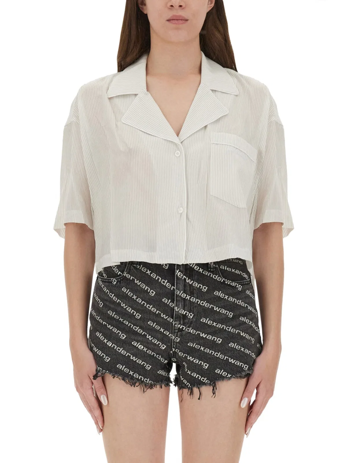 T by Alexander Wang White Lyocell Shirts