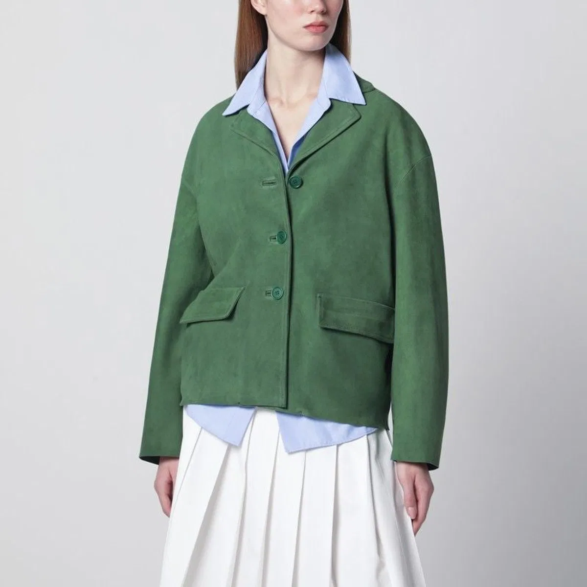 Salvatore Santoro Green Suede Jacket