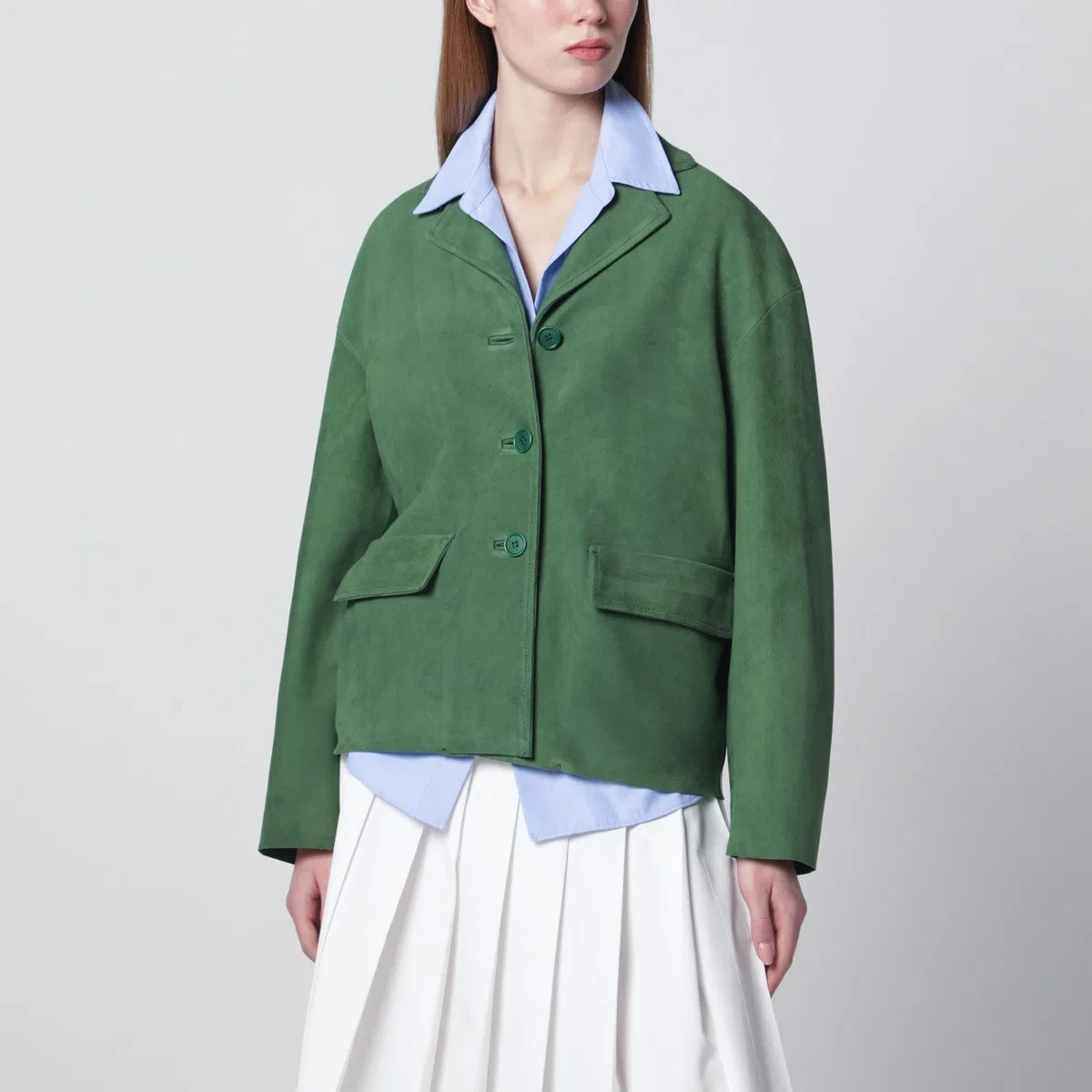 Salvatore Santoro Green Suede Jacket