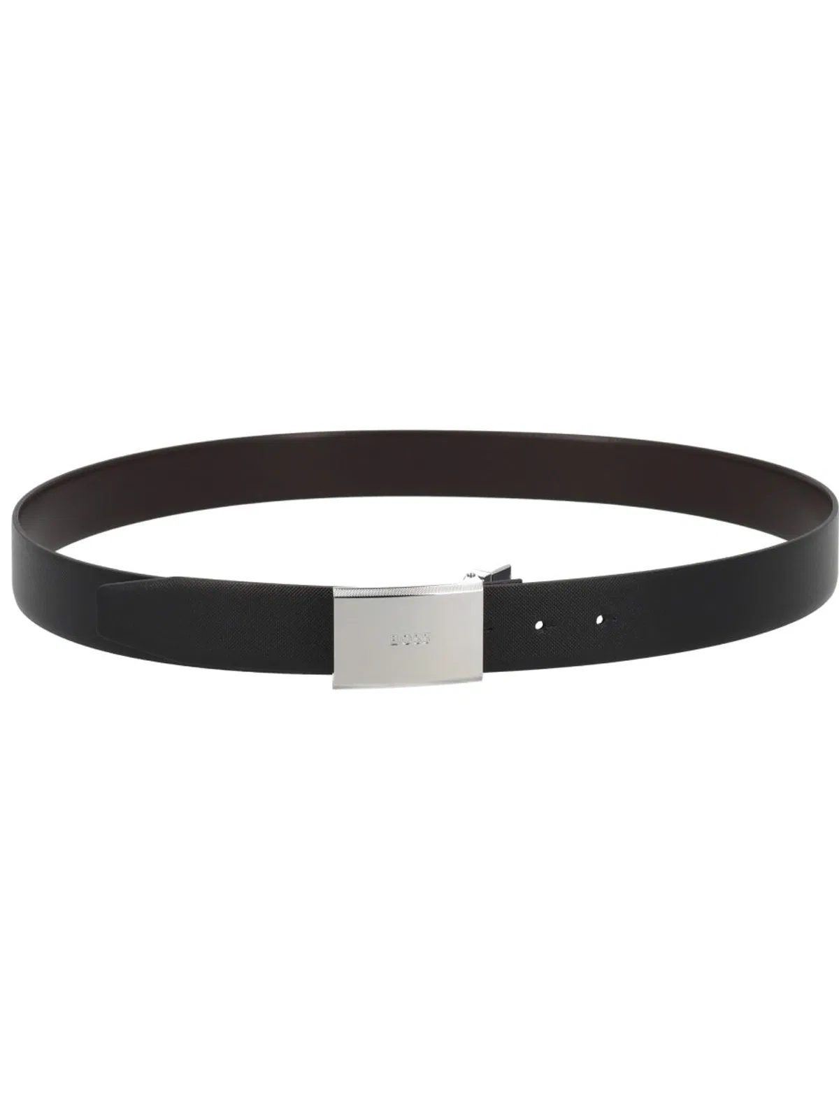 Boss Black Leather Belt