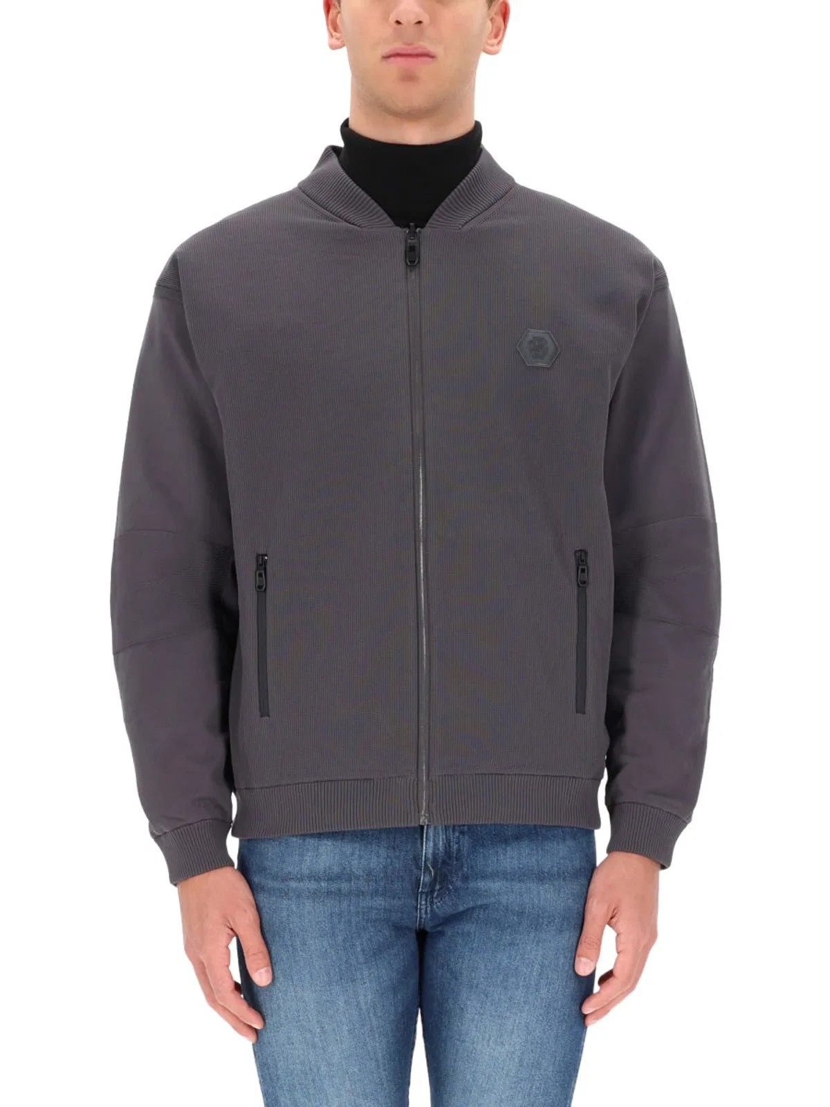 Boss Grey Polyamide Sweatshirt