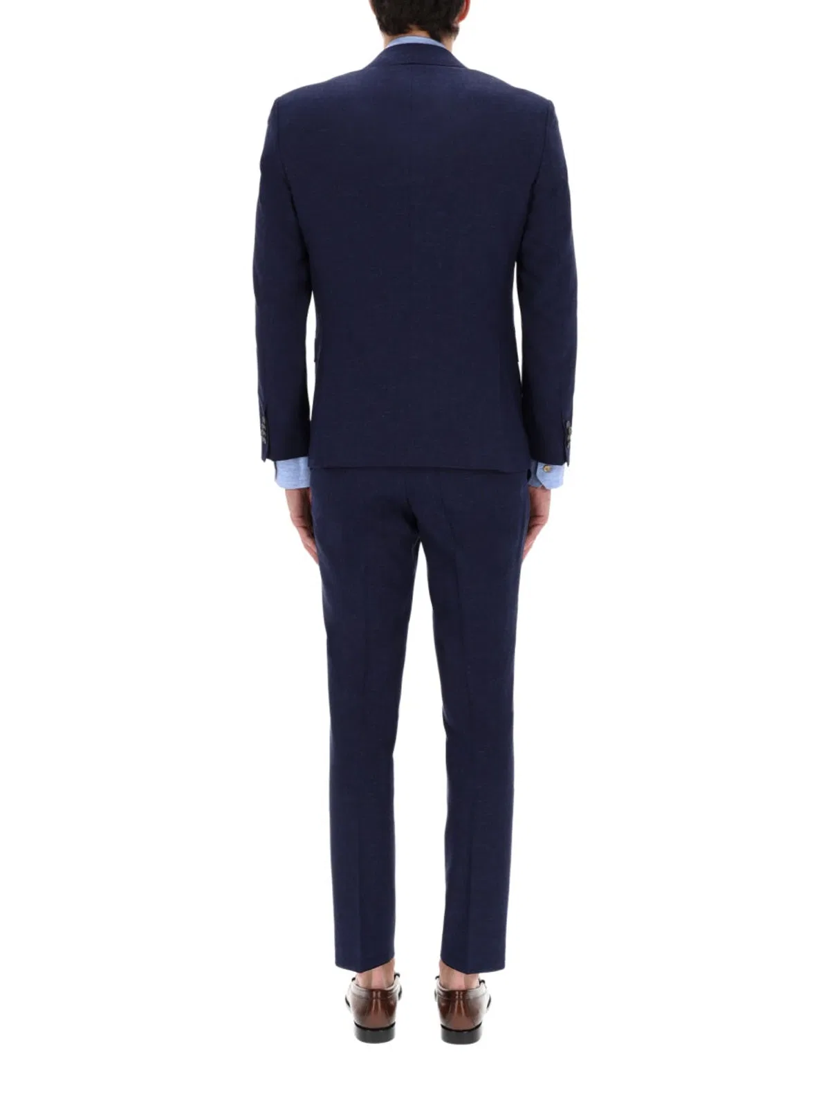 Boss Blue Wool-Linen Suit