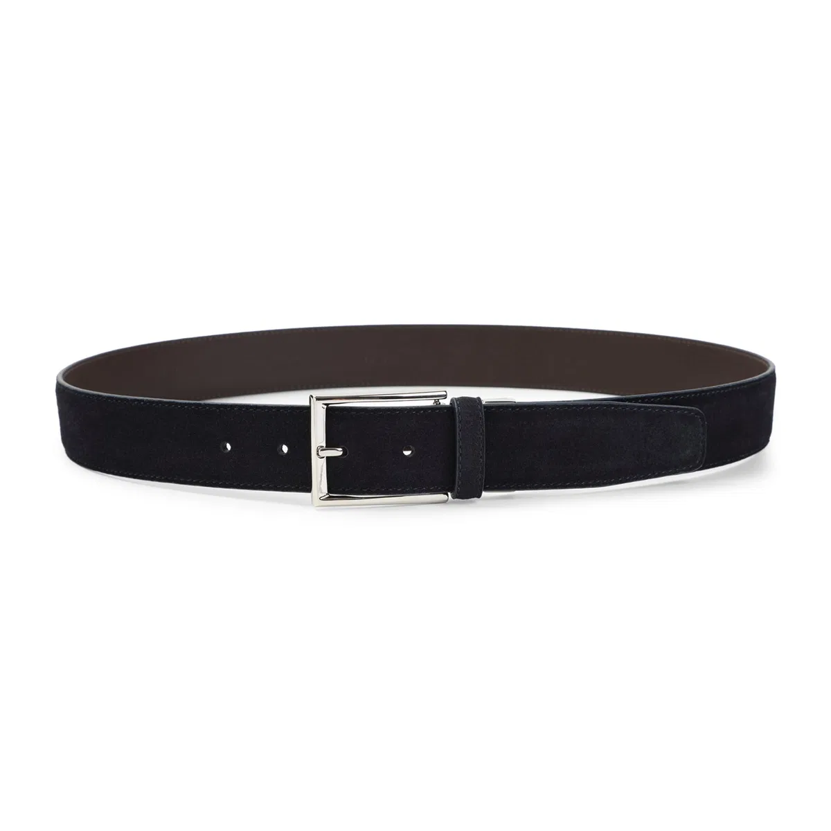 Canali Blu Suede Leather Belt