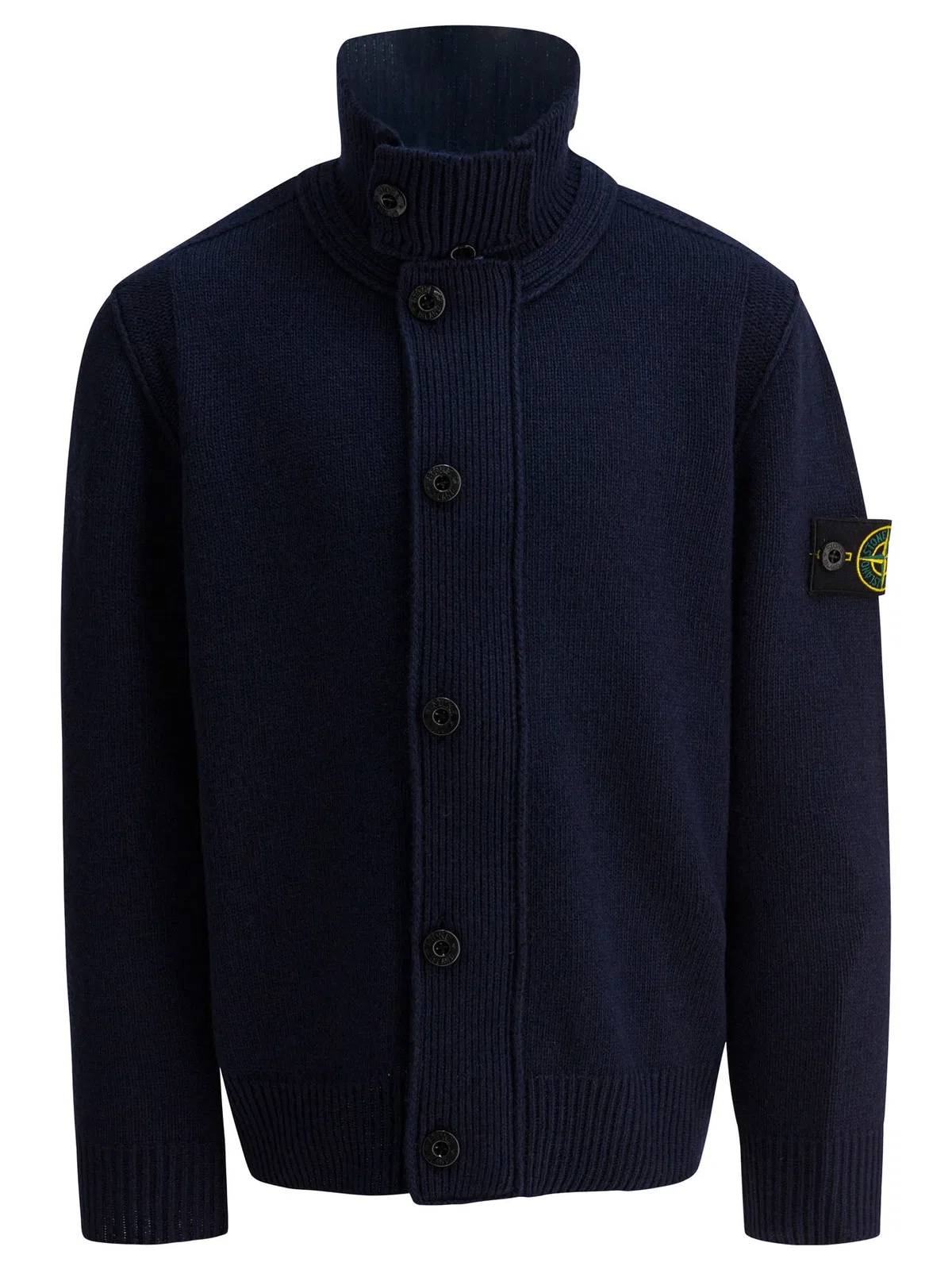 Stone Island Kids Blue Wool Cashmere Blend Knitwear