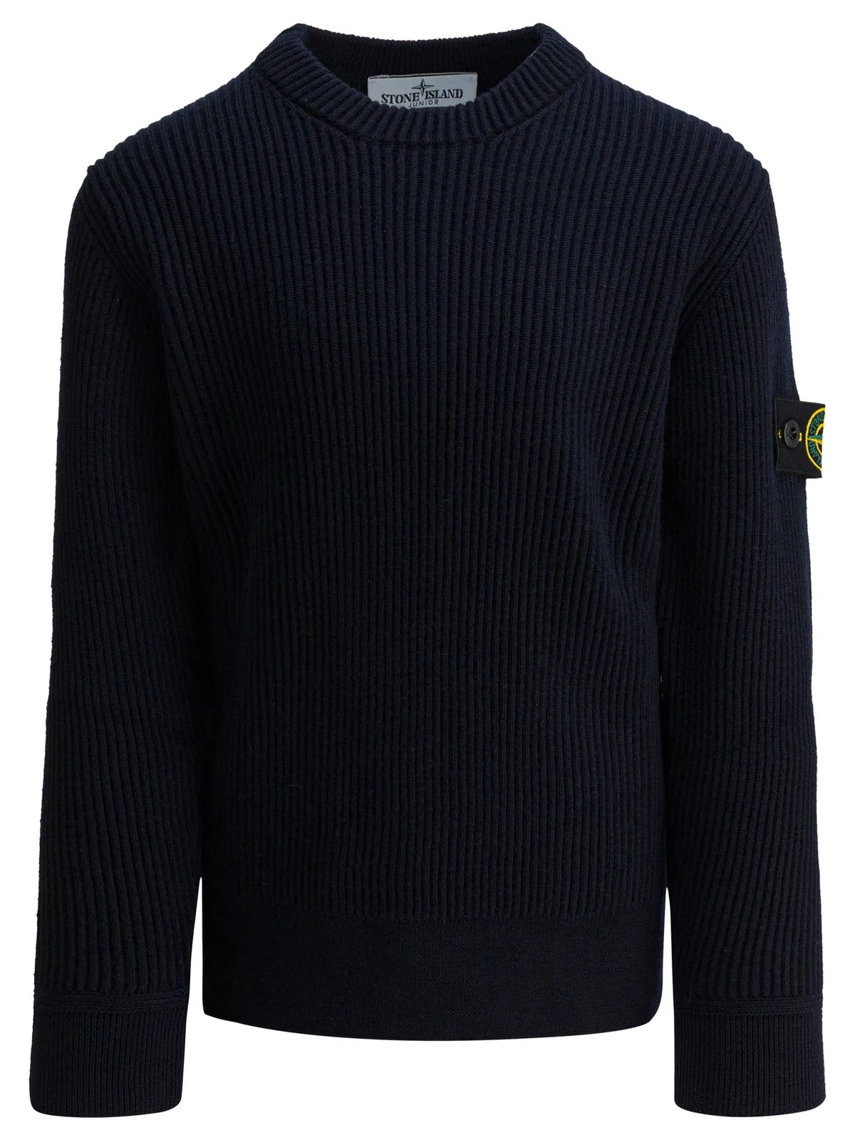 Stone Island Kids Blue Virgin Wool Knitwear