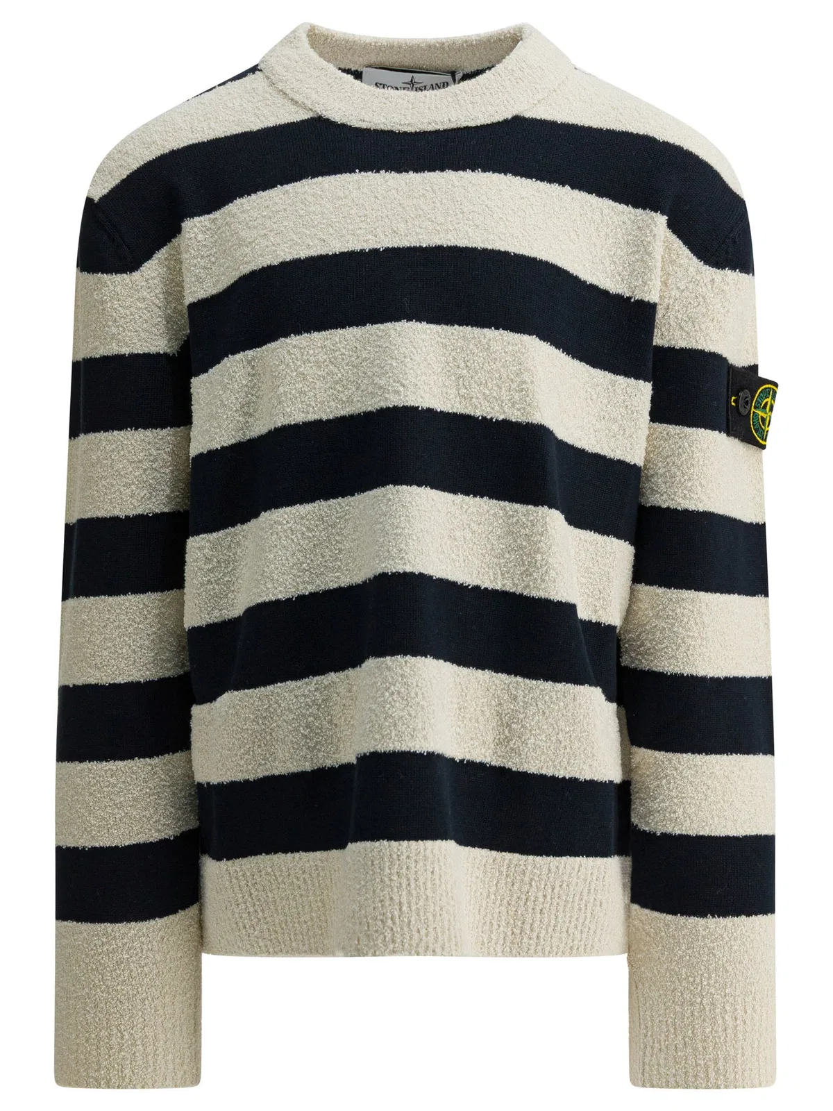 Stone Island Kids Blue Cotton Polyamide Knitwear