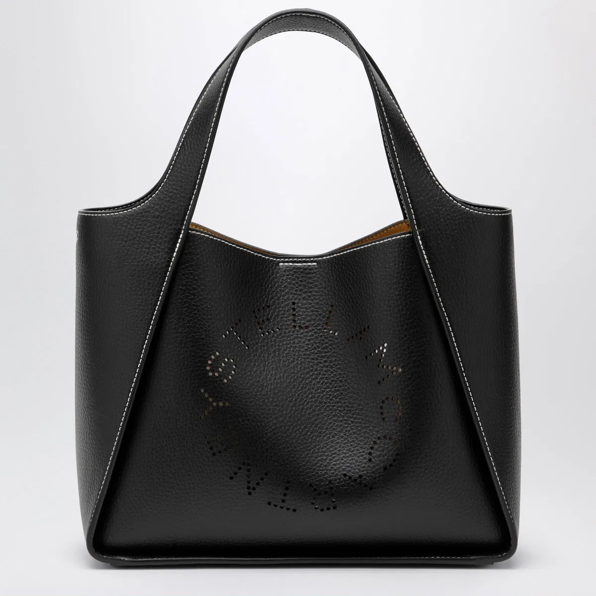 Stella Mccartney Black Medium Stella Logo Bag