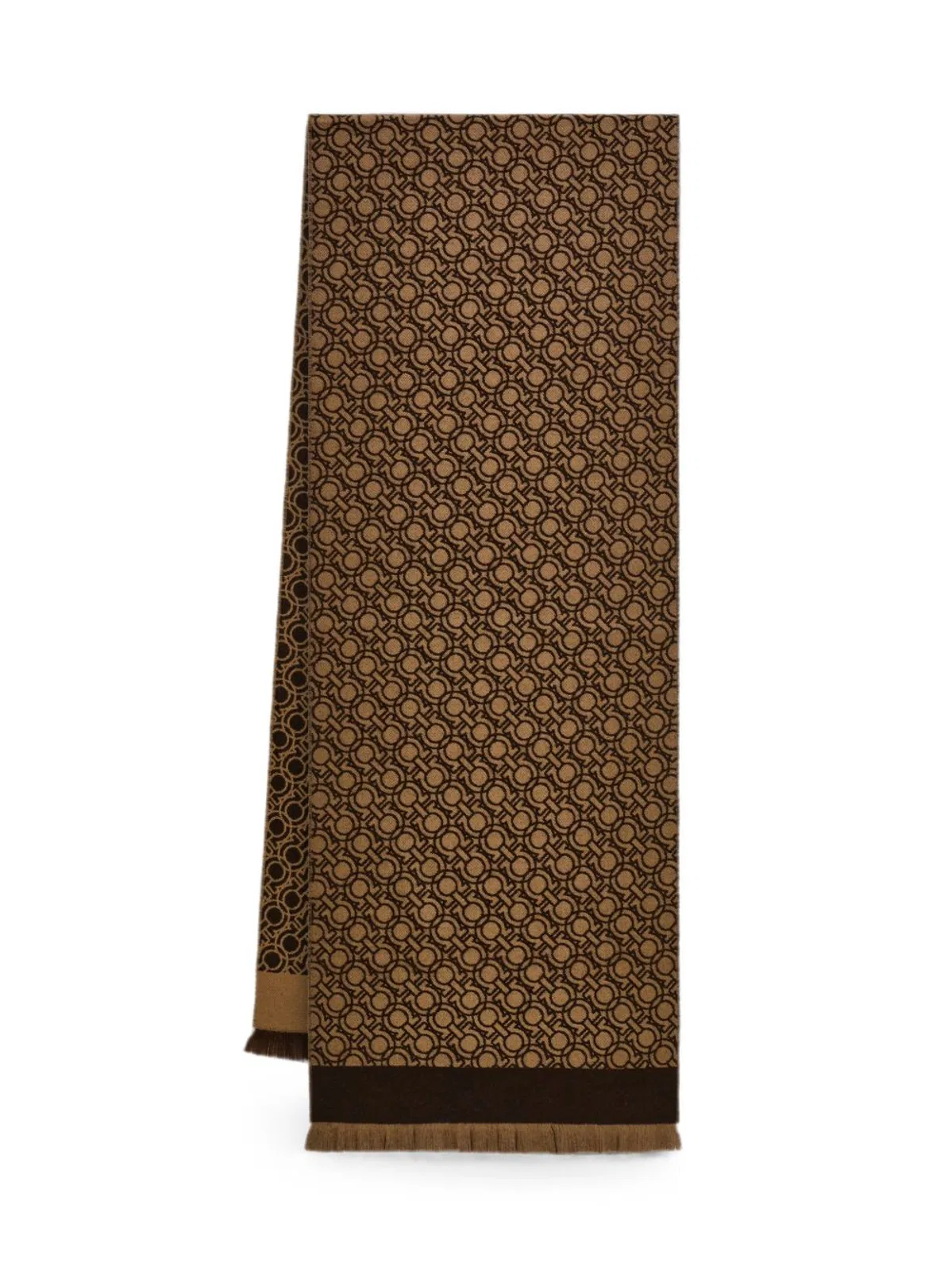 Ferragamo Brown Cashmere Scarfs.
