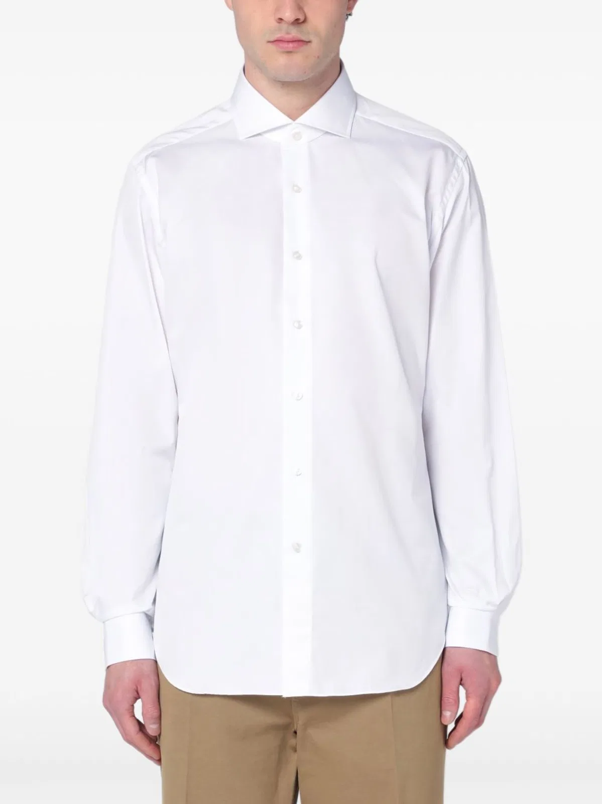 Xacus White Spread Collar Button Shirt