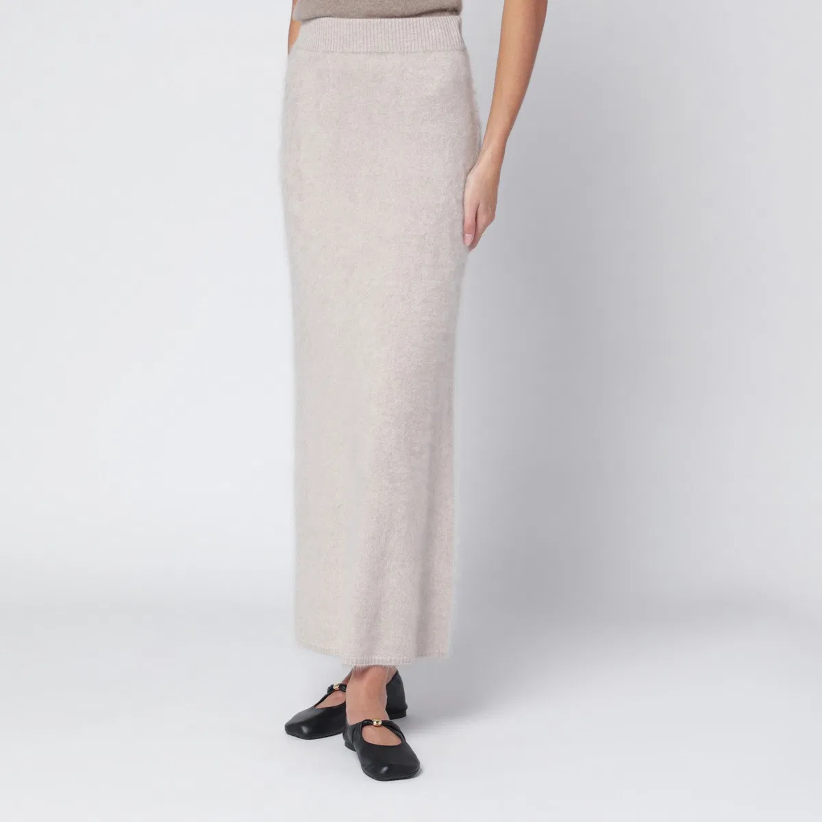 Almada Label Umi Skirt In Taupe Cashmere