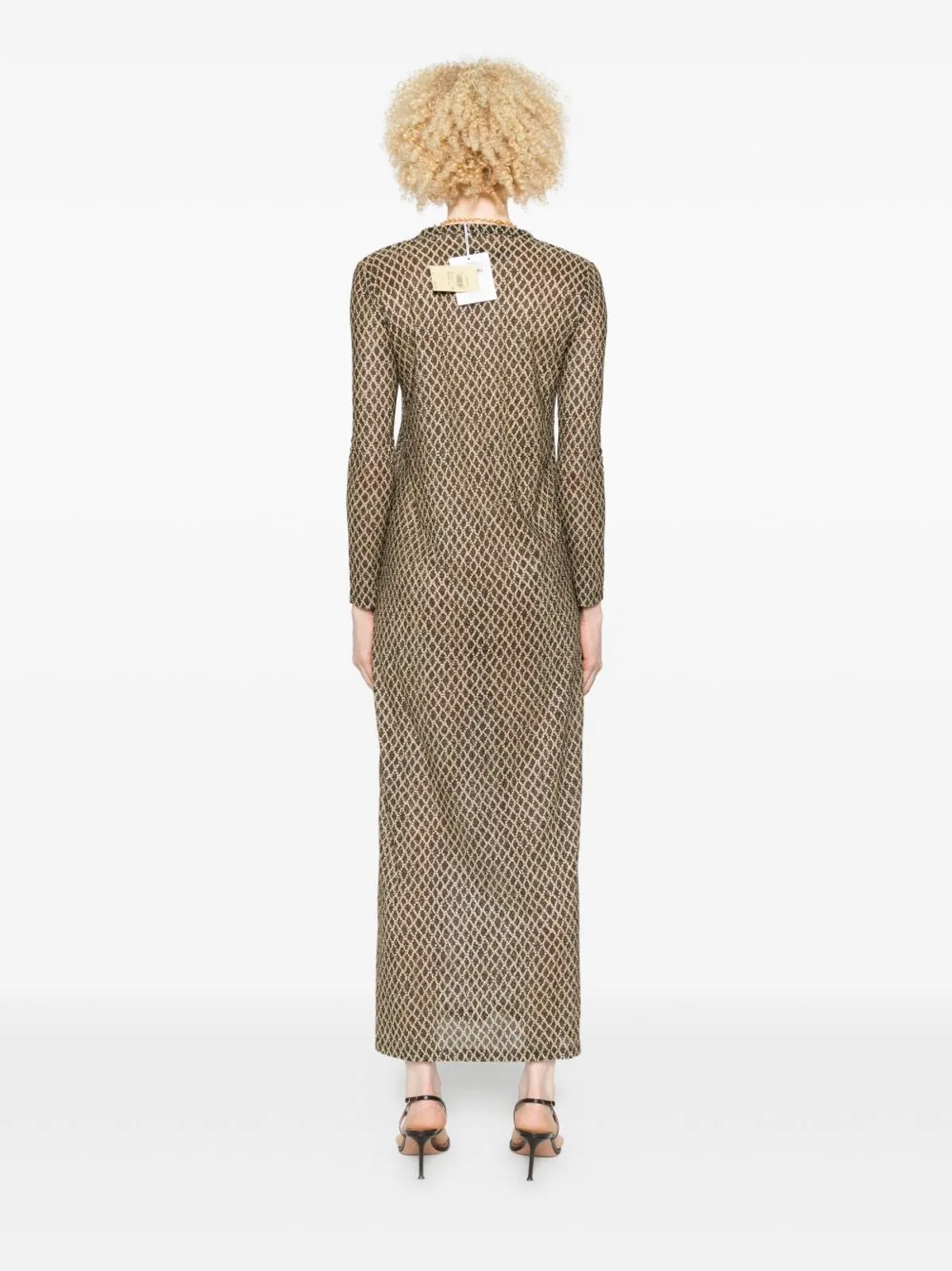 Siyu V-Neck Patterned Maxi Dress