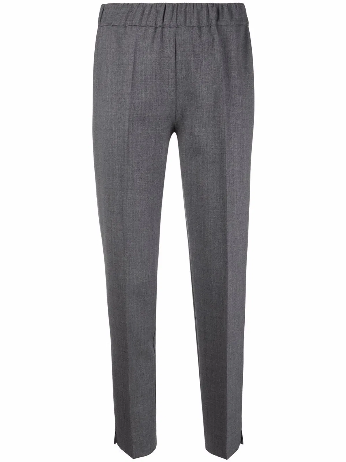 D.Exterior Grey Virgin Wool-Blend Contrast Stitchin