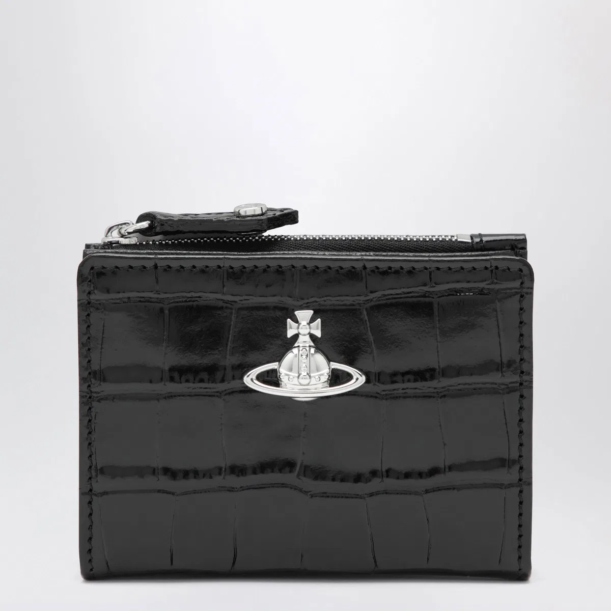 Vivienne Westwood Slim Flap Crocodile-Embossed Leather Car