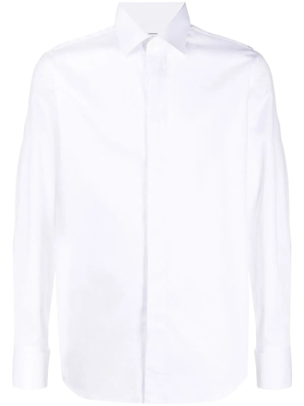 Xacus White Cotton Tailored Shirt